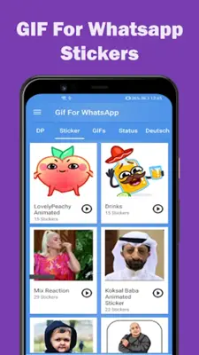 Gif Stickers For Whatsapp android App screenshot 0